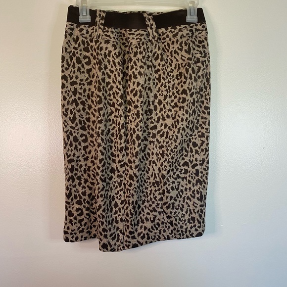 Fenn Wright Manson cheetah print skirt with belt size 4 - Picture 5 of 8